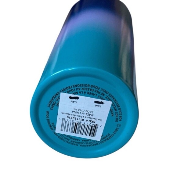 Starbucks Tumbler 24 oz Pink Green Blue Purple Stainless Steel READ - Picture 4 of 5